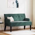 vidaXL Chesterfield lavica Tmavozelená 112 x 65,5 x 75 cm Zamat