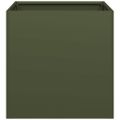 VidaXL kvetináč Olive Green 40x40x40 cm Oceľ valcovaná za studena