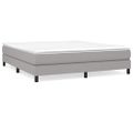 vidaXL Posteľný rám s boxspringom bledosivý 180x200 cm látka