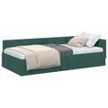 vidaXL Rohový rám postele Tmavozelená 80 cm x 200 cm Zamat