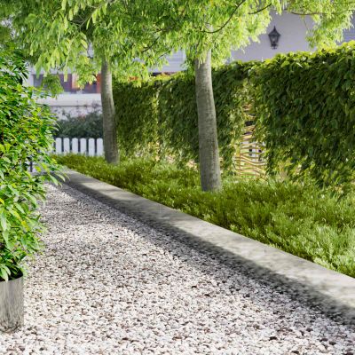 vidaXL Obrubník trávnika 10 ks 103 x 30 cm Oceľ Strieborná