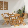 vidaXL Skladacie záhradné stoličky 6 pcs Prírodná 40 x 53 x 80 cm