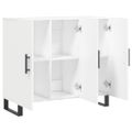 vidaXL Komoda biela 90x34x80 cm kompozitné drevo