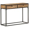 vidaXL Konzolový stolík 100x35x75 cm mangovníkový masív