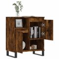 vidaXL Komoda dymový dub 60x35x70 cm spracované drevo
