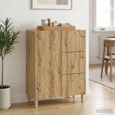 vidaXL Servírovacia skriňa Dub artisan 66 x 34,5 x 90 cm