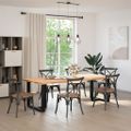 vidaXL Nohy k jedálenskému stolu v tvare T, 2 ks, čierne, 80x35x(72-73) cm, oceľ
