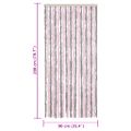 vidaXL Záves proti hmyzu strieborno-sivý a ružový 90x200 cm ženilka