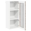 vidaXL Nástenný sklenený kabinet LUCCA Dymový dub 40 x 31 x 100 cm