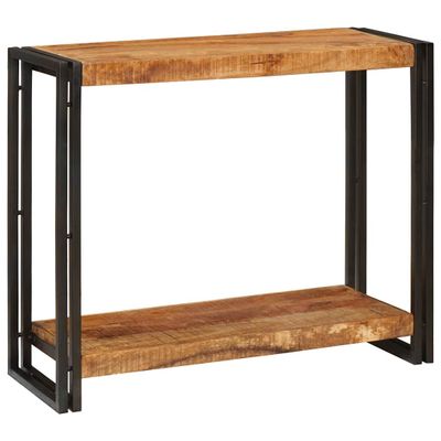 vidaXL Konzolový stôl Hnedá 90 x 33 x 75 cm Masívne mango drevo
