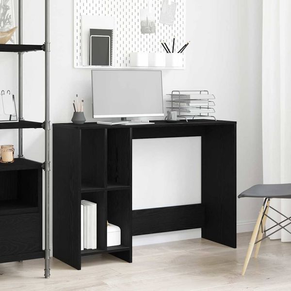 vidaXL Stôl s poličkou Čierny dub 102,5 x 35 x 75 cm Kompozitné drevo