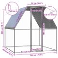 vidaXL Klietka pre kurčatá strieborná a sivá 2x2x2 m pozinkovaná oceľ