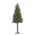 vidaXL Úzky vianočný stromček Zelená 180 cm