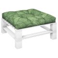 vidaXL Poduška na paletovú pohovku vzor listov 70x70x12 cm látka
