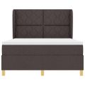 vidaXL Posteľ s pružinovým rámom Tmavohnedá 200 x 140 cm látka