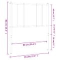 vidaXL Kovové náhradné čelo postele čierne 90 cm