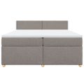vidaXL Boxspring posteľ s matracom sivohnedý 200x200 cm látka