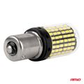 LED žiarovka CANBUS BA15S P21W R10W R5W 600lm 144SMD Biela 12V 24V AMiO-04473