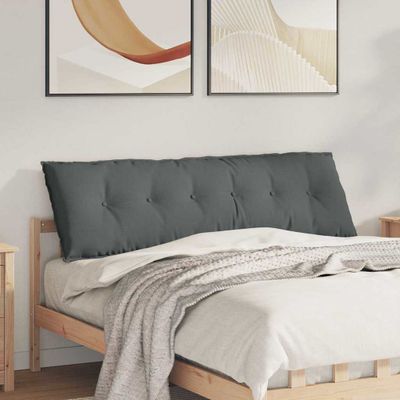 vidaXL Poduška na chrbát Tmavo šedá 160 x 19 x 50 cm látka
