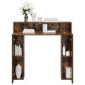 vidaXL Rám krbu Dymový dub 102 x 18 x 100,5 cm Kompozitné drevo