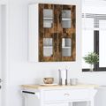 vidaXL Nástenný sklenený kabinet PORTO Dymová dub 60 x 31 x 40 cm