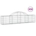 vidaXL Oblúkový gabionový kôš 50 ks 200x30x40/60 cm pozinkované železo