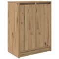 vidaXL Botník dub artisan 57x34x76 cm kompozitné drevo