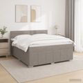vidaXL Posteľ boxspring s matracom Sivohnedá 140 x 200 cm Látka