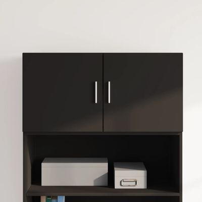 vidaXL Nástenná skrinka čierna 80x42,5x40 cm kompozitné drevo