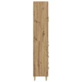 vidaXL Highboard Remeselný dub 69,5 x 34 x 180 cm
