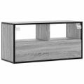 vidaXL TV skrinka sivá sonoma 80x31x39,5 cm kompozitné drevo a kov