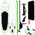 vidaXL Nafukovací Stand up paddleboard, zeleno biely