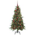 vidaXL Umelý Sklápací Vianočný Stromček Zelená 120 cm PE a PVC