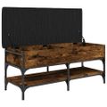 vidaXL Lavička na topánky dymový dub 102x42x45 cm kompozitné drevo