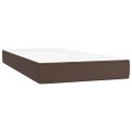 vidaXL Boxspring posteľ s matracom hnedá 90x190 cm umelá koža