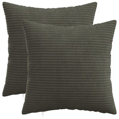 vidaXL Poťah na podložku 2 pcs HEERLEN Antracitová 50 x 50 cm manšestr