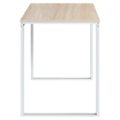 vidaXL Počítačový stôl biely a dubový 110x60x73 cm drevotrieska
