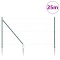 vidaXL Európsky plot s hrotmi 25 x 1,2 m PVC potiahnutá oceľ Zelená