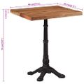 vidaXL Bistro stolík 60x60x76 cm akáciový masív