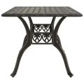 vidaXL Záhradný stôl bronzový 150x90x72 cm liaty hliník