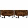 vidaXL Konferenčné stolíky 2 ks dymový dub 50x46x35cm kompozitné drevo