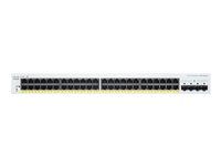 Prepínač - inteligentný - 48 x 10/100/1000 (PoE+) + 4 x Gigabit SFP (uplink) - Dá sa namontovať do rozvádzača - PoE+ (382 W)