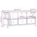 vidaXL TV skrinka hnedý dub 102x33x45 cm kompozitné drevo a železo