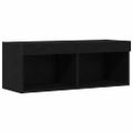 vidaXL Zostava TV skriniek 80 x 30 x 30 cm Čierny dub Kompozitné drevo