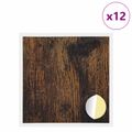 vidaXL Samolepiaci obal na skrutky 12 ks Dymová dub Ø 20 x 0,5 mm