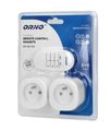 Bezdrôtová zásuvka ORNO OR-GB-439 s diaľkovým ovládaním, 2+1, biela