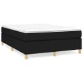 vidaXL Posteľný rám boxspring s matracom čierny 140x200 cm látka