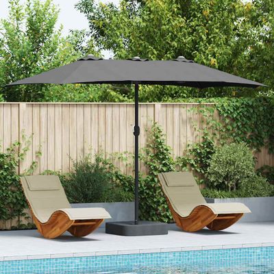 vidaXL Záhradný slnečník Antracit 385 x 209 x 244 cm Polyester a oceľ