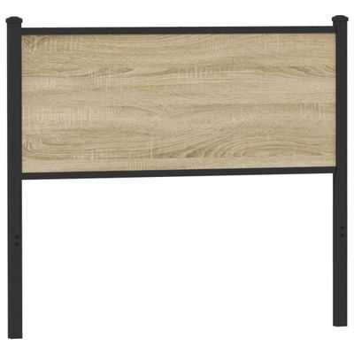 vidaXL Náhradné čelo postele, dub sonoma 107 cm, kompozitné drevo a oceľ