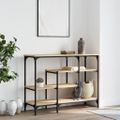 vidaXL Konzolový stolík s policami dub sonoma 100x35x75 cm